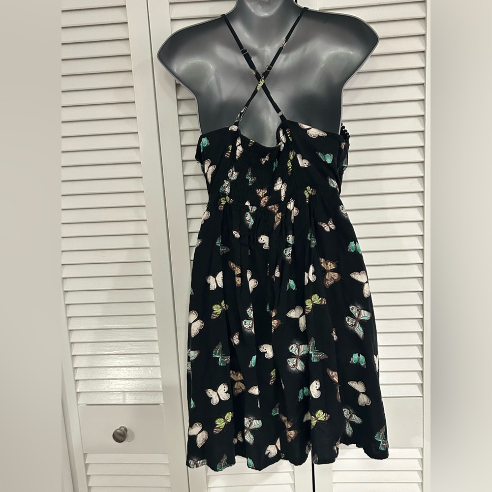 wild fable Black Butterfly Print Mini Dress - Picture 3 of 4
